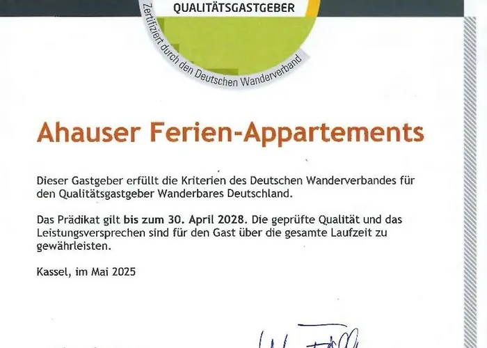 Appartement Ahauser Ferien- Und Business-appartement 48qm *